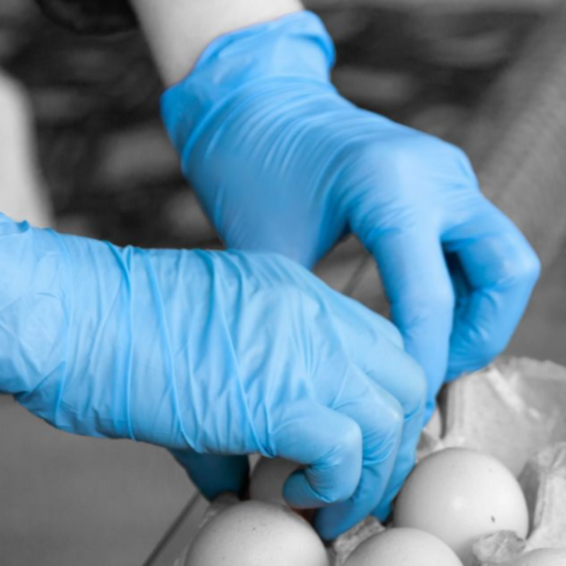 Shield Powder Free Blue Nitrile Disposable Gloves GD21 | www.theglovestore.co.uk