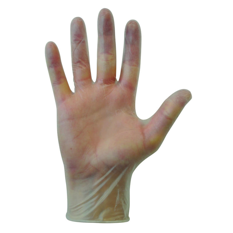 Shield Powdered Clear Disposable Vinyl Gloves GD47 | www.theglovestore.co.uk