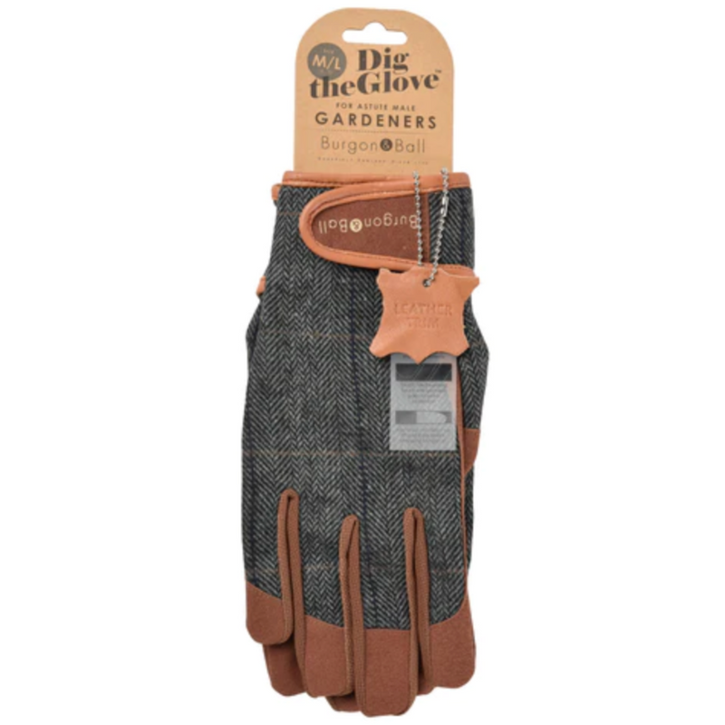 Burgon & Ball - Dig The Glove TWEED - Men's Gardening Gloves | www.theglovestore.co.uk