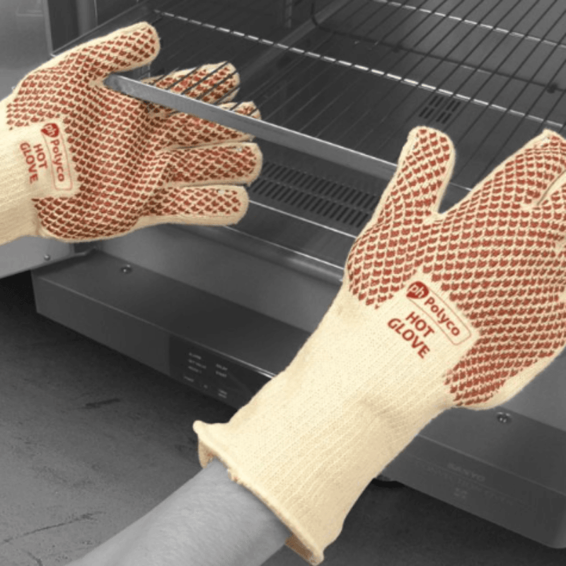 Polyco Hot Glove (Oven Glove) 34cm - 9011 | www.theglovestore.co.uk | With fingers