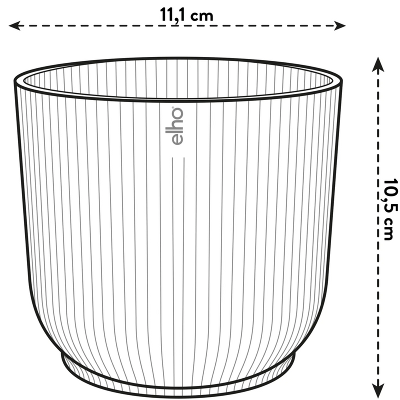 Elho Vibes Fold Round Mini Indoor Flower Pot (11cm) - Silky White | The Glove Store
