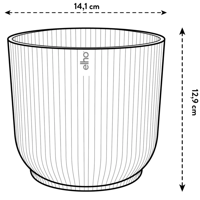 Elho Vibes Fold Round Indoor Flower Pot (14cm) - Butter Yellow | The Glove Store 