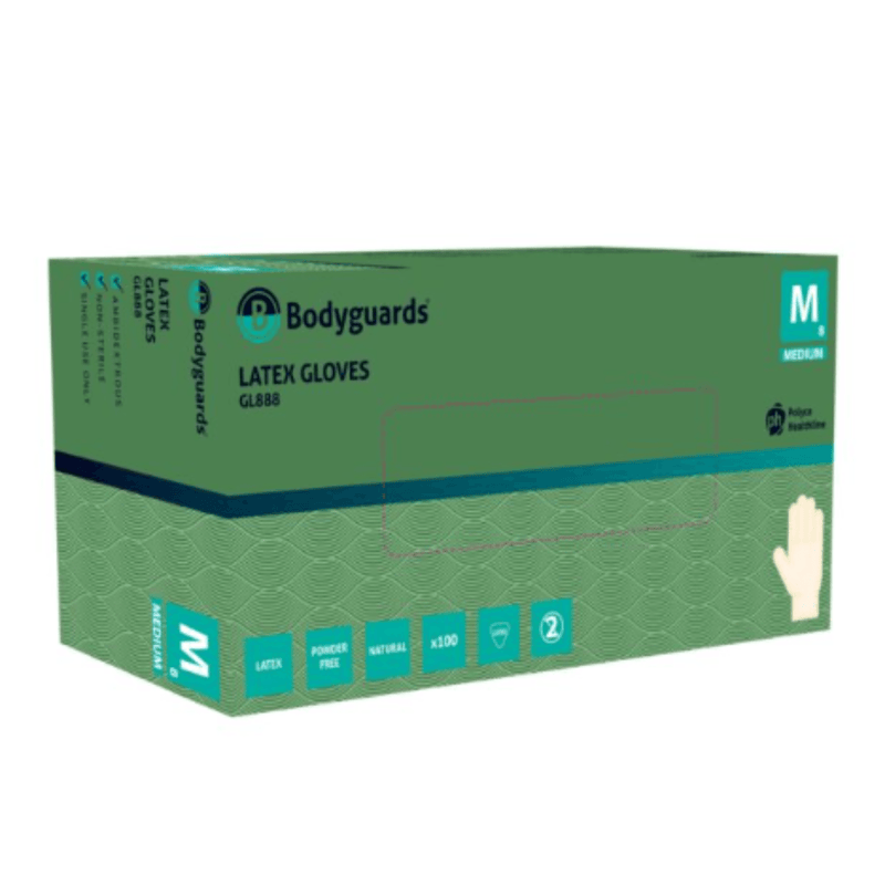 Bodyguards GL888 Latex Powder Free Disposable Gloves | www.theglovestore.co.uk