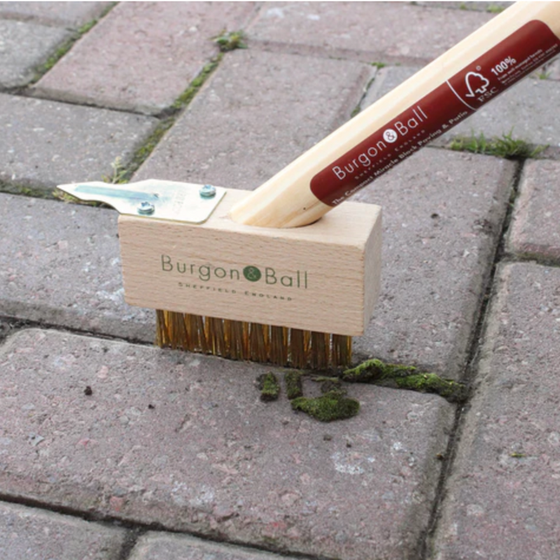 Burgon & Ball Compact Miracle Block Paving Brush (GTH/COMPBPB) | Garden Hand Tool