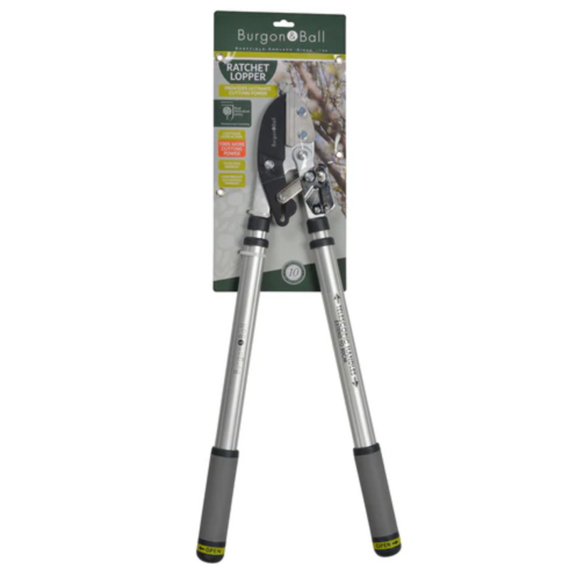 Burgon and Ball Telescopic Ratchet Lopper - RHS Endorsed (GTO/LOPRATCHET)