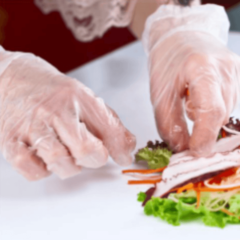 Shield GD52 Clear Polythene Powder Free Disposable Gloves | Food Preparation Clear Disposable Gloves | www.theglovestore.co.uk