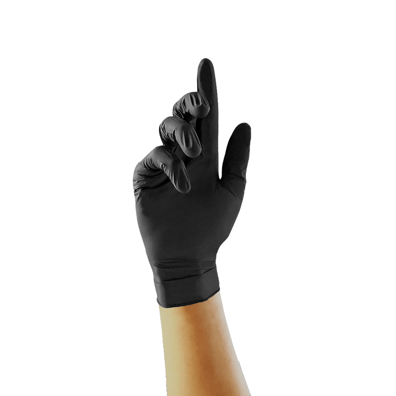 Unigloves GT002 Select Black Latex Examination Gloves | Single black latex glove | Medical Grade | For use in the Tattoo, Beauty and Automotive Sectors | www.theglovestore.co.uk