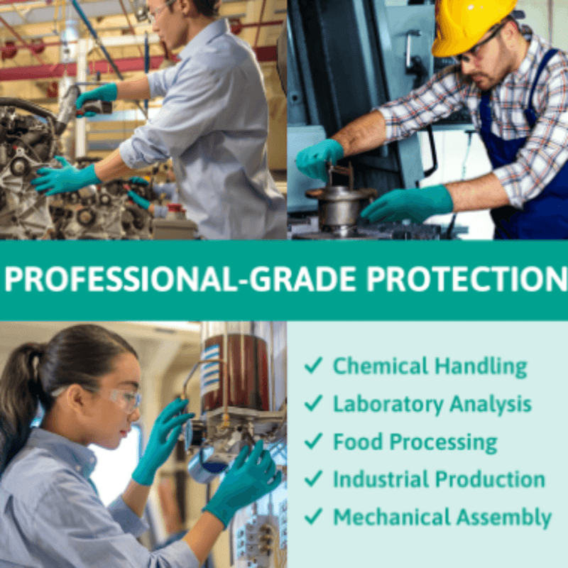 Ansell TouchNTuff 92-600 Powder Free Green Nitrile Disposable Gloves | Professional Grade Protection, Chemical Nitrile Gloves | www.theglovestore.co.uk