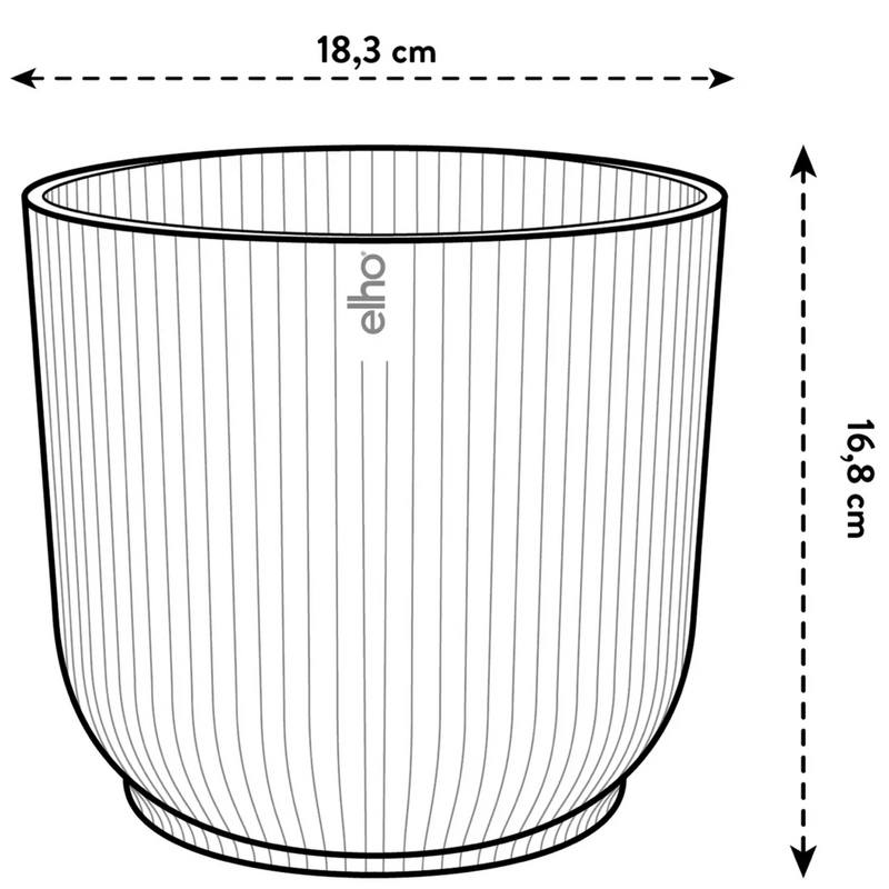 Elho Vibes Fold Round Indoor Flower Pot (18cm) - Delicate Pink | The Glove Store