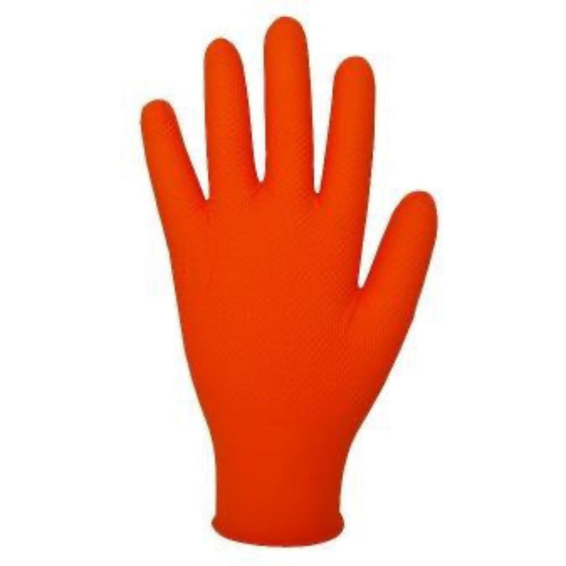 Bodyguards Finite Orange Grip Nitrile Disposable Gloves GL201 | www.theglovestore.co.uk
