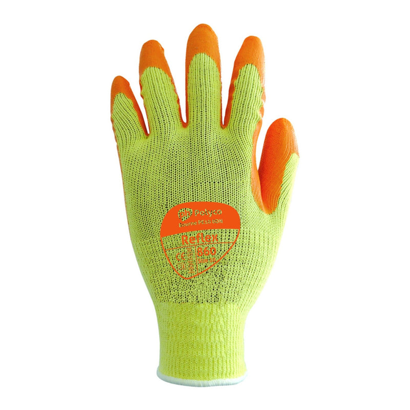 Polyco Reflex Latex Palm Coated (Orange) Gloves - 860 | www.theglovestore.co.uk