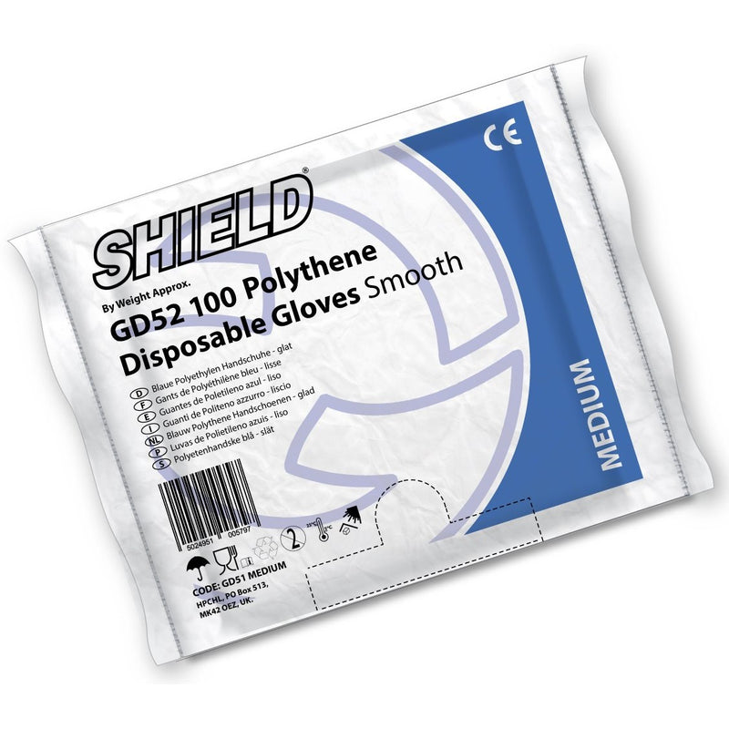 Shield Clear Polythene Disposable Gloves GD52