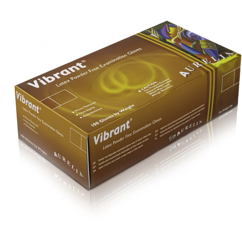 Aurelia VibrantⓇ Latex Powder Free Examination Gloves - 9822 - www.theglovestore.co.uk