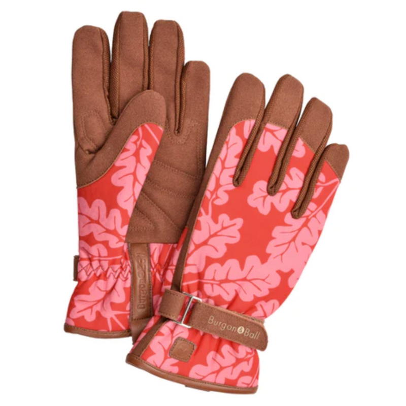 Burgon & Ball - Love The Glove OAK LEAF POPPY - Ladies Gardening Gloves | www/theglovestore.co.uk