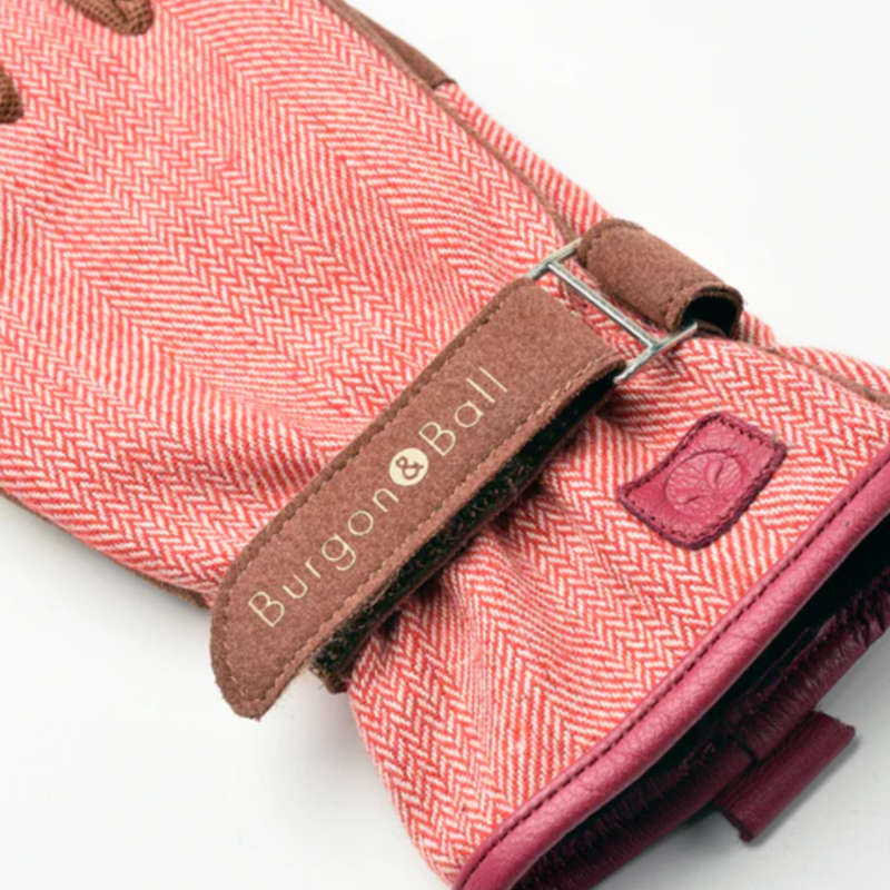 Burgon & Ball - Love The Glove RED TWEED - Ladies Gardening Gloves | www.theglovestore.co.uk