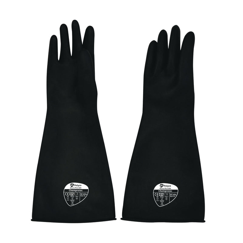 Polyco Chemprotec Rubber (Gauntlets) Gloves 40cm - SC104 | www.theglovestore.co.uk