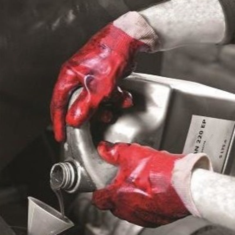 Polyco Red PVC Knit Wrist Glove P10R/E10 | www.theglovestore.co.uk